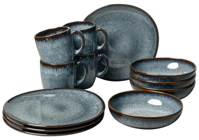 Zdjęcie produktu dla Villeroy&Boch - Zestaw śniadaniowy dla 4 os (12 el) Lave Gris