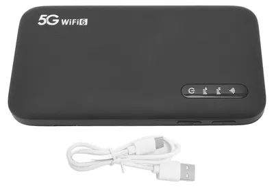 Image de Routeur portable 5G avec point d'accès WiFi 6 et emplacement pour carte SIM, pour une utilisation à domicile et en déplacement, prend en charge 16 appareils, batterie de 6 100 mAh