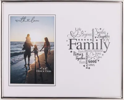 Produktbild von Celebrations - "With Love Family" Herz Bilderrahmen WD3099 (255 mm x 205 mm x 10 mm) (Weiß)