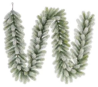 Produktbild von Black Box Trees Nagoya-Girlande mit Schnee – Weihnachtsgirlande L270 cm – Grün Frosted