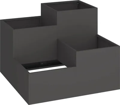 Immagine prodotto di Vaso da giardino Nero 100 x 100 x 60 cm Acciaio