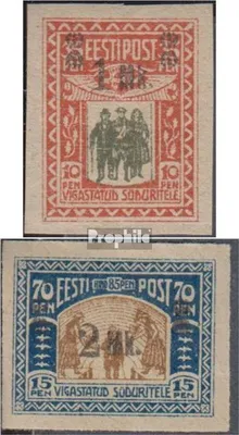 Produktbild von Briefmarken Estland 1920 Mi 25-26 (kompl.Ausg.) mit Falz Kriegsbeschädigte