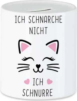 Produktbild von Ich schnarche nicht ich Schnurre Spardose Schnarchen Katze Kätzchen Schlafen Freundin Frau Katzenbesitzerinnen