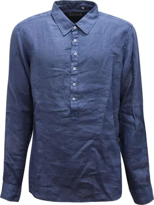 Produktbild von 0146Az Camicia Uomo Fiftieth Man Linen Shirt Blue