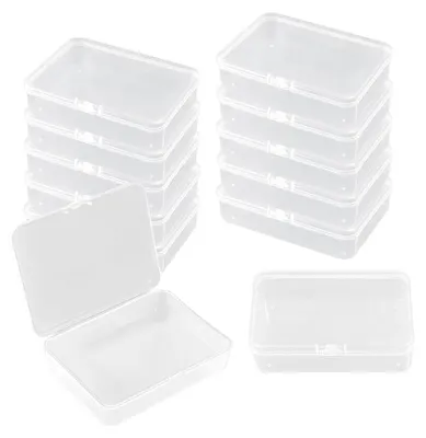 12 durchsichtige Kunststoffboxen, 11 x 8 x 2 cm, Organizer