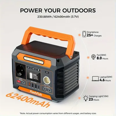 Imagen del producto de Batería externa - Batería portátil - Fuente de energía - Estación de energía - Fuente de alimentación de emergencia - 300W de potencia