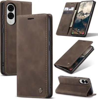 Produktbild von Samsung Galaxy S25 Edge Hülle - CaseMe 013 Klapphülle - Dunkelbraun