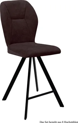 Produktbild von Thekenstuhl drehbar (8er-Set) Diantha 51x109x60 Schwarz/Espresso