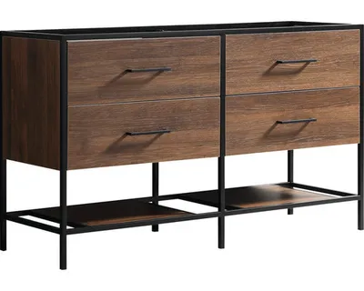 Obrázek produktu pro Koupelnová skříňka pod umyvadlo Industrial vlašský ořech 140 x 82 x 46 cm
