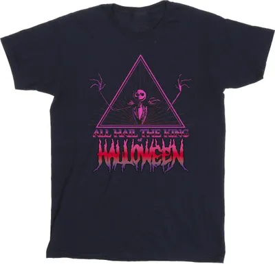 Produktbild von Disney - "The Nightmare Before Christmas Halloween King" T-Shirt für Herren BI43857 (S) (Marineblau)