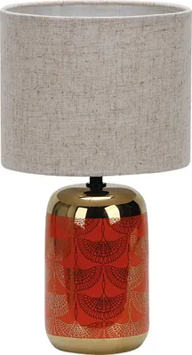 Produktbild von Luxus - Tischlampe Rome - Rot - H33xØ18 - Armatur E14 - Keramik