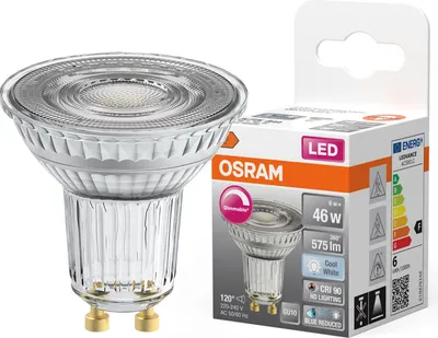 Zdjęcie produktu dla Żarówka LED PAR16 Reflektor GU10 6W = 46W 575lm 4000K Neutralna CRI90 120° Ściemnialna SUPERSTAR Osram