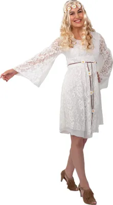 Produktbild von Spitzenkleid Hippie Boho creme, Groesse:38/40