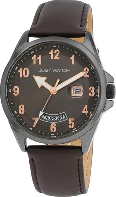 Zdjęcie produktu dla Zegarek męski Nico z paskiem ze skóry naturalnej, 42 mm, 5ATM Stylowy zegarek męski ze skórzanym paskiem Precyzyjny mechanizm kwarcowy i koperta 42 mm Wodoodporność do 5 ATM