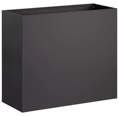Immagine prodotto di vidaXL Vaso da giardino nero, 50 x 20 x 40 cm, acciaio laminato a freddo