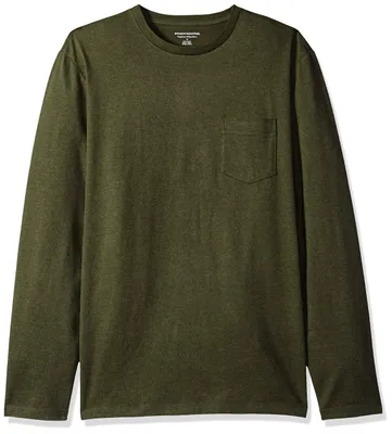 Produktbild von Amazon Essentials Herren Langärmeliges T-Shirt, Normale Passform, Olivenheide, XL