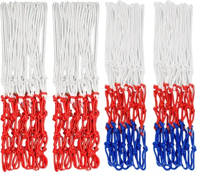 Produktbild von Basketballnetz 4 Stück, 50 cm, 12 Schlaufen, wetterbeständig, für Training