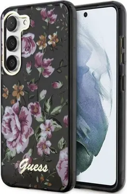 Produktbild von Guess Guhcs23Mhcfwsk S23+ S916 Hülle - Schwarze Blumenkollektion