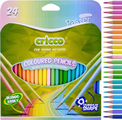 Image de CRICCO Crayons pastels triangulaires 24 couleurs