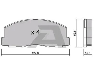 Produktbild von AISIN Bremsbeläge Satz Vorne Bremsklötze für MITSUBISHI COLT III (C5A) BPMI-1903