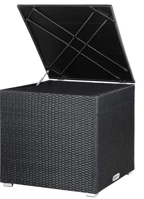 Productafbeelding van Famanu Opbergbox 318 liter - Waterdichte tuinopslagbox met gasveer - Polypropyleen, zwart