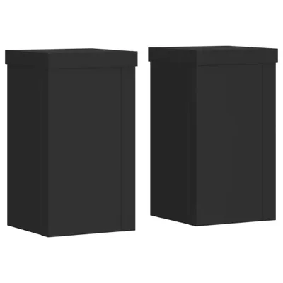 Produktbild von vidaXL Pflanzenständer 2 Stk. Schwarz 10x10x18 cm Holzwerkstoff