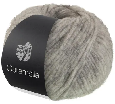 Produktbild von Lana Grossa CARAMELLA 50 g Strukturiertes Effektgarn aus Alpaka-Merinofasern 110 m Farbe 012 - Hellgrau