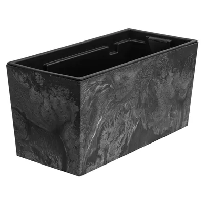 Obrázok produktu pre Květináč na okenní parapet antracitová Imitácia Beton 39,5 x 18,5 x 19,5 cm s Vložkou