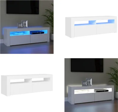 Obrázok produktu pre vidaXL TV skrinka s LED svetlami biela 120x35x40 cm - TV skrinka - TV skrinky - TV skrinka s LED svetlami - TV skrinka s LED svetlami