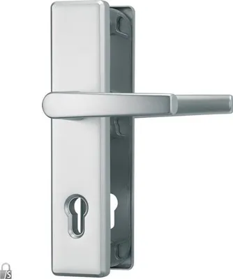 Produktbild von ABUS Schutzbeschlag HLS 214 (Ausführung: Klinke-Knauf, Oberfläche: F3 Aluminium Gold/Messing) Ausführung: Klinke-Knauf Oberfläche: F3 Aluminium Gold/Messing