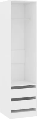 Obrázok produktu pre Šatník so zásuvkami, biely 50x50x200 cm, kompozitné drevo