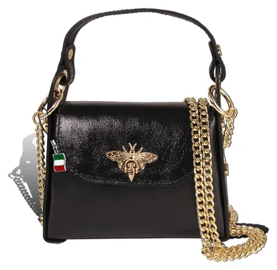Immagine prodotto di borsa Florence nera metallizzata in pelle D2OTM805M