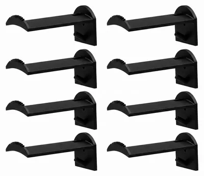 Wandhaken für Hüte, 8 Stück, selbstklebend, 7,1 cm, schwarz