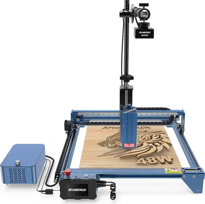 Obrázek produktu pro Sada gravírovacího stroje ATOMSTACK A40 PRO/X40 PRO: 48W CNC läserová gravírka s kamerou AC1 Lightburn - 24W pro gravírování a 48W pro řezání