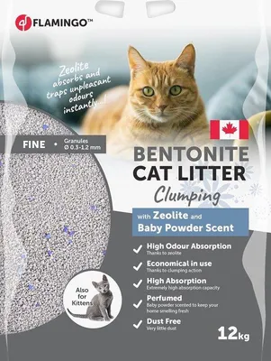Produktbild von Famanu Katzenstreu Zeolith Klumpend mit Babypuderduft - 12kg