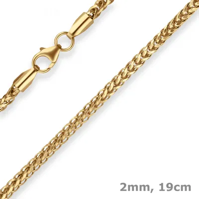2mm-Armband-Zopfkette-aus-585-Gelbgold-19cm