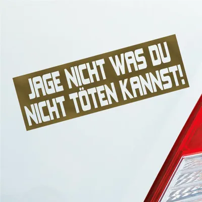 Produktbild von Auto Aufkleber Jage nicht was du nicht töten kannst! JDM 15x5 cm Gold Sticker Heckscheibenaufkleber