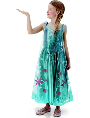 Produktbild von Die Eiskönigin Elsa Blumenkleid Kindergröße: 104
