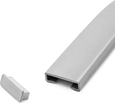 Obrázek produktu pro Provedení QUEST pro sloupky zábradlí z PVC, koncovka pro profil zábradlí STANDARD, 40x8, stříbrná