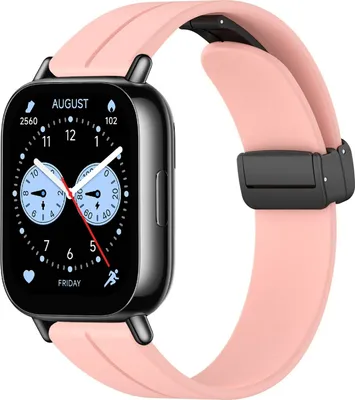 Image de Pour Xiaomi Redmi Watch 5 Active Bracelet en silicone avec boucle déployante magnétique Rose