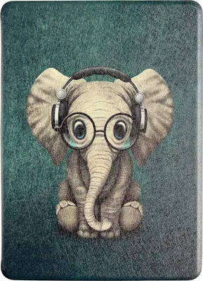 Produktbild von Book-Reader-Hülle Für Kindle Paperwhite 5 6,8" 2021 Grün Mit Elefant