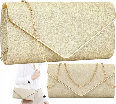 Produktbild von Clutch-Tasche - Glänzender Brokat - Stilvolles Accessoire - Elegante Abendtasche - Praktische Lösung - Hochwertiges Kunstleder - Must-Have für Frauen