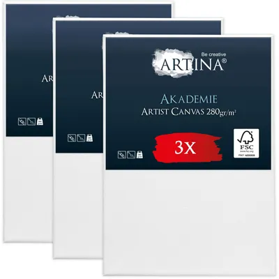 Immagine prodotto di Telaio Artina con tela Accademia, 90x130 cm, set da 3 pezzi