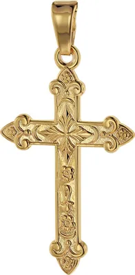 Produktbild von trendor 75104 Kreuz-Anhänger Gold 750 (18 Karat) 32 x 16 mm