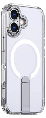 Image de Étui Hybrid Armor X pour iPhone 17 avec support, compatible MagSafe - Transparent