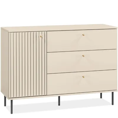 Obrázok produktu pre Komoda KONSIMO "DROMA", krémová, drevo, elegantná, 120x85x40cm