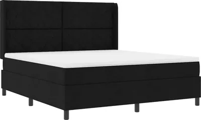 Produktbild von vidaXL Boxspringbett mit Matratze Schwarz 180 x 200 cm Stoff
