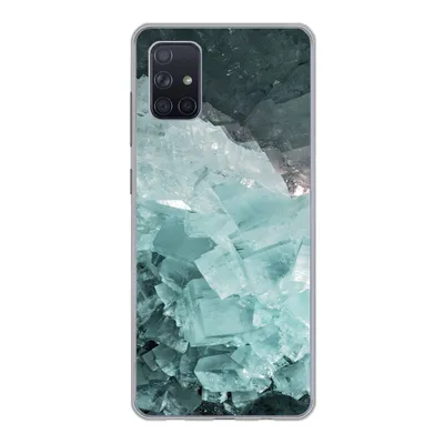 Produktbild von MuchoWow® Handyhülle Schutzhülle Hülle für Samsung Galaxy A71 Naturstein - Kristalle - Luxus Silikon Softcase Handy Hülle - Kartenbesitzer