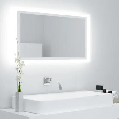 Immagine prodotto di vidaXL specchio da bagno a LED bianco 80x8,5x37 cm acrilico