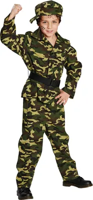 Produktbild von Kämpfer Soldat Cadet Armee Army Kinder Karneval Fasching Kostüm 116